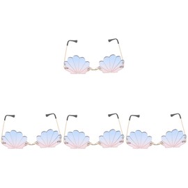 Gadpiparty 4pcs Party Sunglasses for Adults Rimless Women's Sunglasses Funny Glasses Bulk Adult