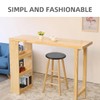 Zerodeko Natural Wood Round Bar Stool Seat Counter Height Stools