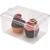 Pioneer Plastics 079C Clear Rectangular Plastic Container, 7.4375" W x