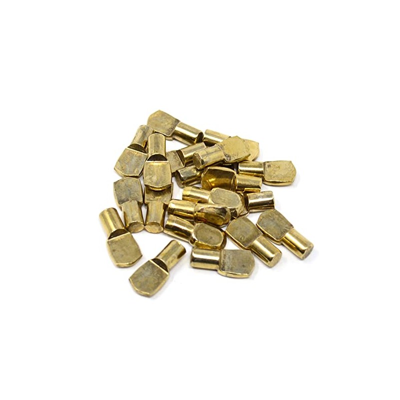 Design61 20 x 7mm Shelf Brackets for Shelves Steel Brass