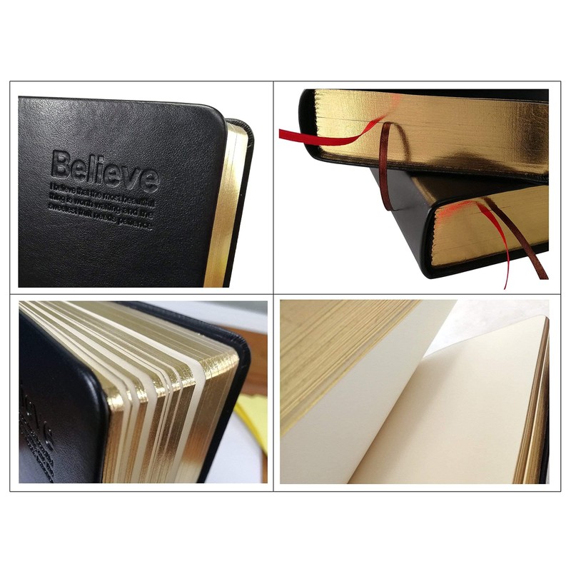 Thick Leather Journal for Men Women, Black Notebook Leather Notebooks