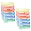 Set of 12 Pastel Turn in Trays for Teachers Stackable