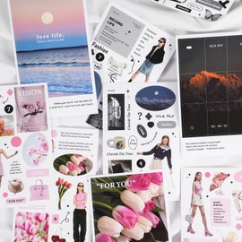 Sticker Book for Adults,Washi Stickers for Journaling 20 Sheets Ephemera Sticker Book for Bullet Junk Journal Supplies 260pcs People Flowers Quotes Vintage Scrapbooking Stickers Set for Art Craft