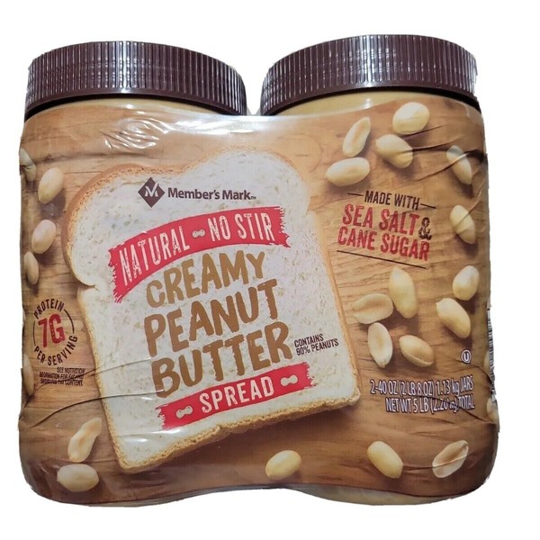 Member's Mark Natural No Stir Creamy Peanut Butter Spread (2 PKS 40oz.)