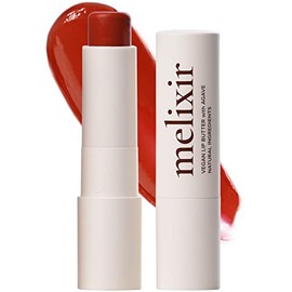 Melixir Vegan Lip Butter #03 Red Velvet(Tinted) (+17 more colors) 0.13oz, Bee Free, Petrolatum Free, Deep Nourishing Plant-Based Vegan Chapstick, Vegan Lip Balm for Dry, Cracked and Chapped Lips, Moisturizing Lip Care Gift