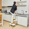 Kigley Adjustable Step Stool with Handle and Non Skid Platform