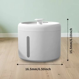 Modern Small Plastic Automatic Pet Water Dispenser with 2L Capacity Plug-In Anti-Dry Burning & Circulation Water for CatsColor: White