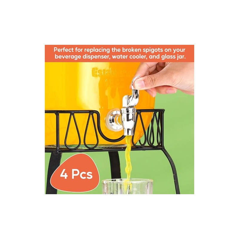 4 Pcs Drink Dispenser Spigot Replacement, Plastic Water Jug Spigot