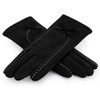 Rose Black Winter Gloves for Women - with Cute Bow
