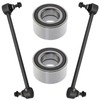 Detroit Axle - FWD Front Wheel Bearings Sway Bars Kit