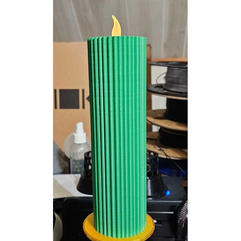 Power Rangers Green Candle Tea Light With Gold Candle Stick