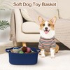 WILLITAT Cute Blue Woven Basket, Empty Gift Basket for Christmas,