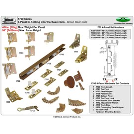 Johnson Hardware Bifold 72" 1700 Closet Door Hardware