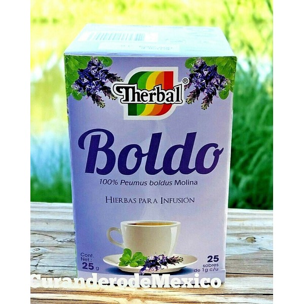 Te de Boldo ✅ Tea Boldo Infusion Herbs 25 bags 0.3 oz. each By Therbal