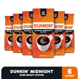 Dunkin' Ground Coffee, Dark Roast, 11 Ounces (Pack of 6)