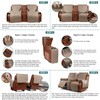Ruaozz Waterproof Loveseat Recliner Cover with Console Non-Slip Reclining Couch