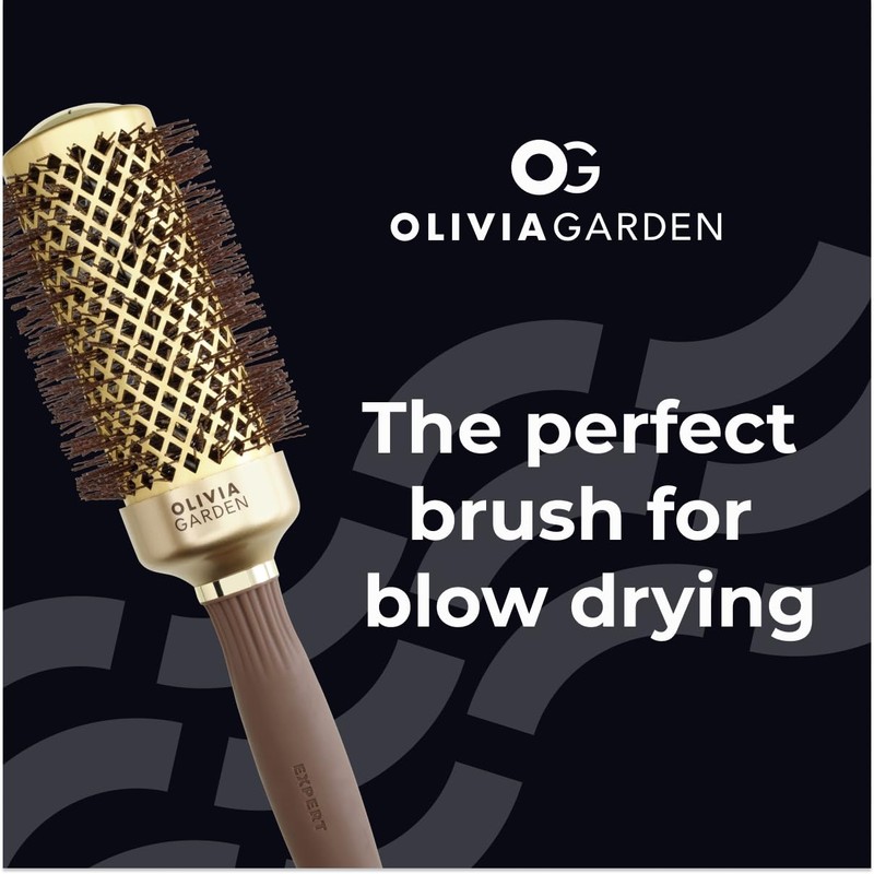 Olivia Garden - Expert Blowout Shine Gold & Brown Hairbrush