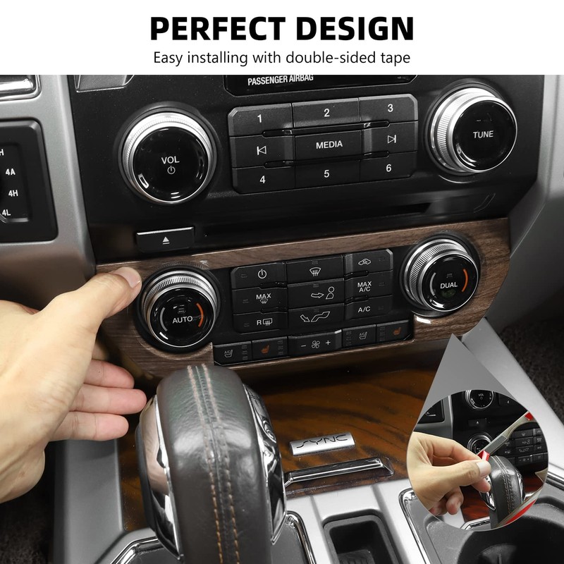 RAZPOY for F150 Interior Trim Kit, 11PCS Center Console Dashboard