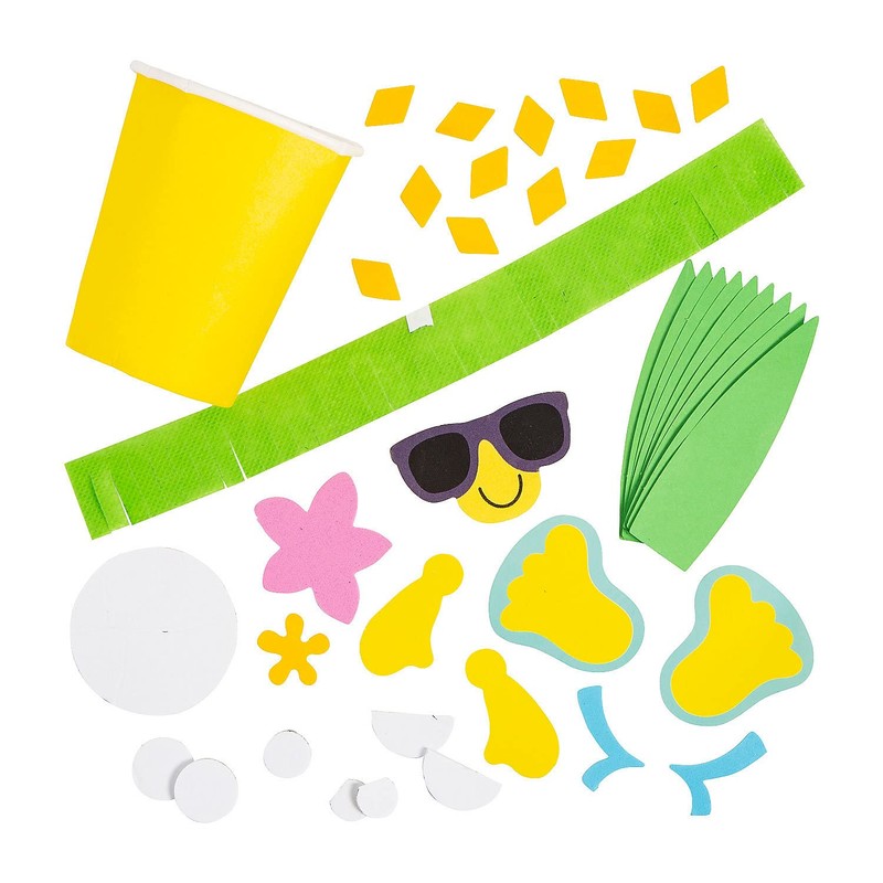 Paper Cup Pineapple Craft Kit, Makes 12