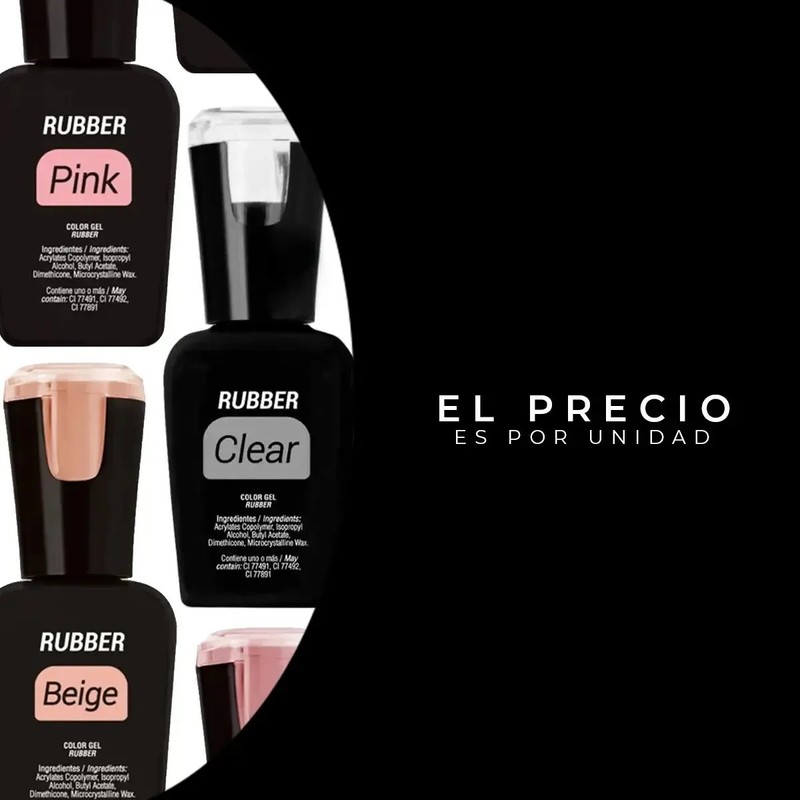 Rubber Organic Nails Pink Beige O Clear De 15ml A