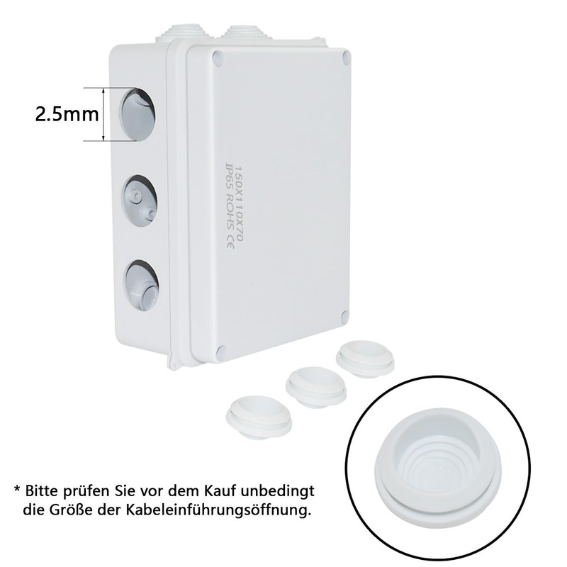LeMotech ABS Plastic Dustproof Waterproof IP65 Junction Box Universal Electrical