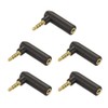 VCE 3.5mm Audio Adapter 90 Degree 5-Pack, Right Angle Adapter