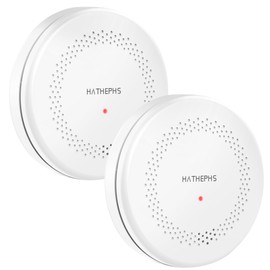 2 Pack Smoke and Carbon Monoxide Alarms, HATHEPHS 10-Year Battery Smoke & CO Detector with Large Test/Silence Button, Easy Installation