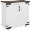 HOMCOM Modern Sideboard, Buffet Cabinet with Barn Door and Adjustable