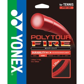 YONEX (ヨネックス) Hard Court Tennis Strings Poly Tour Fire 120 (1.20mm) PTGF120 Red