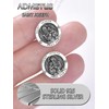 St Joseph Cufflinks for Men Sterling Silver Saint Joseph Medal