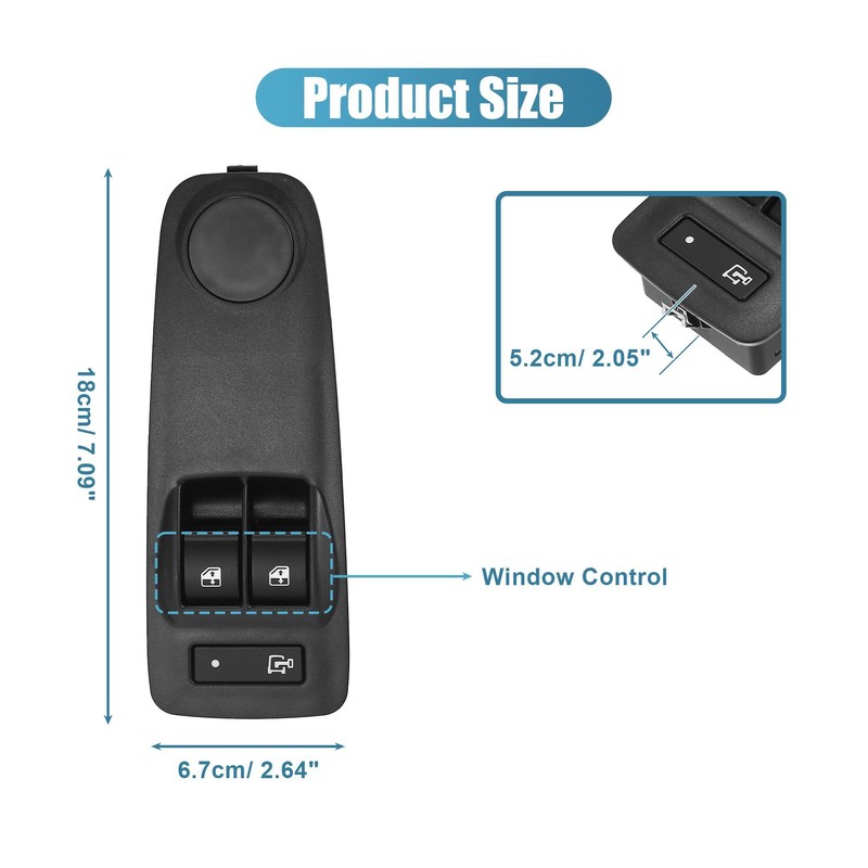 X AUTOHAUX Front Driver Side Master Power Window Switch for