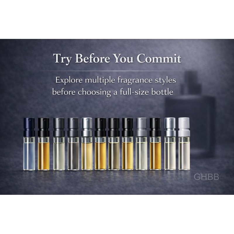 GHBB Cologne 11 Designer Sample Vial For Men Sampler Discovery
