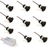 Mini LED Headlight, 9 Pieces, 12 V, 1 W Recessed