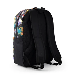 Pokémon Pikachu Charizard Gengar Meowth Backpack in Black | Kids Character All Over Print Bag | Adjustable Shoulder Straps, Front Pocket & Mesh Holder