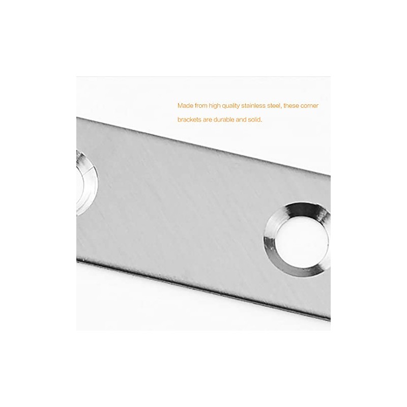ExcInter 2PCS 120 x 120 mm Stainless Steel Angle Plate