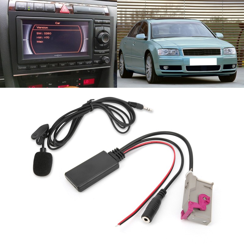 Bluetooth 5.0 AUX Cable Adapter with Microphone Replacement for A3