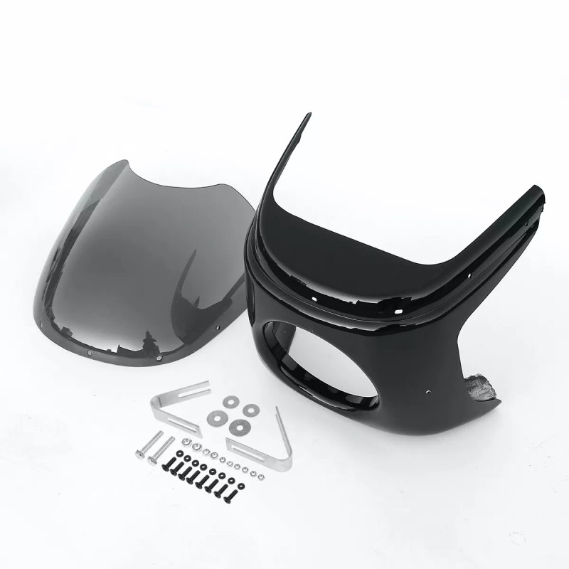 TCMT Headlight Fairing Windshield Screen Cover Fit For 7" Round
