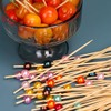 100Pcs Cocktail Sticks for Food Biodegradable Fruit Stick Bamboo Skewers