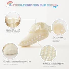Aroveea Baby Toddler Socks Grip Non Slip Boys Girls Cotton 12 Pack for 3-5T Kids Ankle Cute Socks 6M-7Years