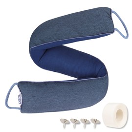 TORRAMI 30" Door Draft Stopper Under Bottom Insulation Noise Air Stopper 2.07LB,Draft Stopper Guard Seal for Doors and Windows - Dark Blue