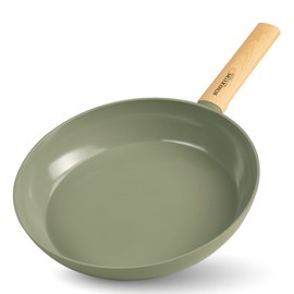 Romertopf 10 Inch Nonstick Frying Pan Skillet, Non Stick Ceramic Fry Pan Egg Pan Omelet Pans, Stone Cookware Chef's Pan, PFOA Free,Induction Compatible