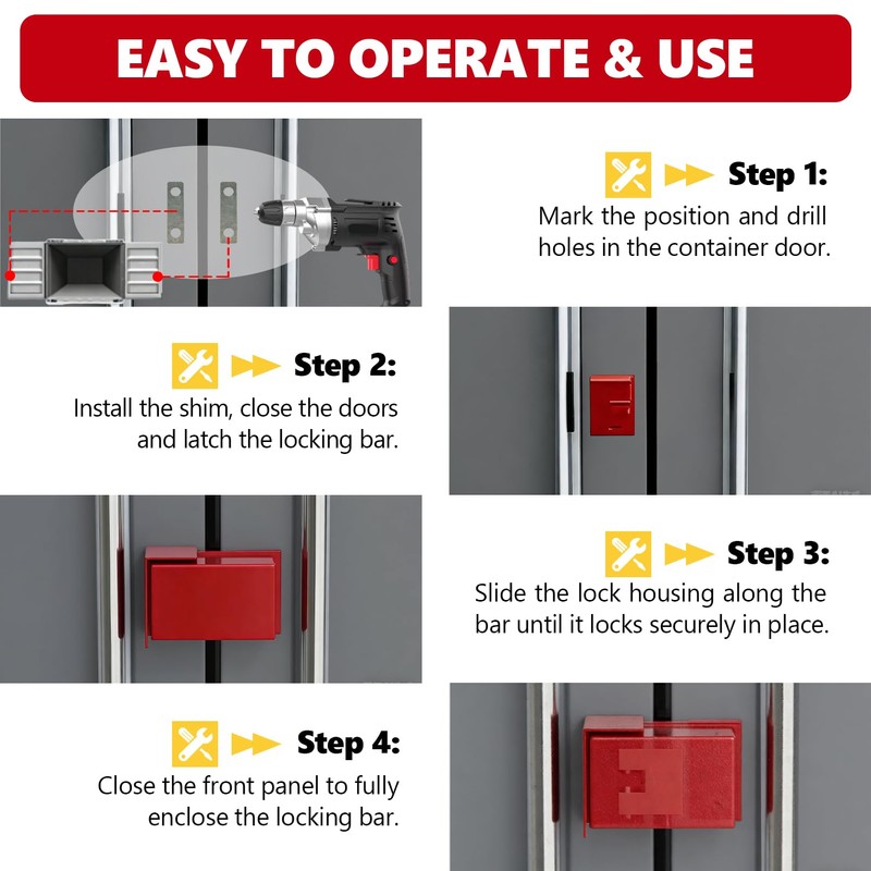 TULMTT Upgrate Shipping Container Lock Box, Shipping Container Door Lock