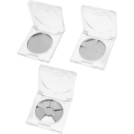 Mipcase Juego de 15 Piezas Organizador de Rubor y Contenedor de Sombras de Ojos 40mm Transparente Cuadrado Compacto para Viaje Bandejas Recargables para Maquillaje Profesional