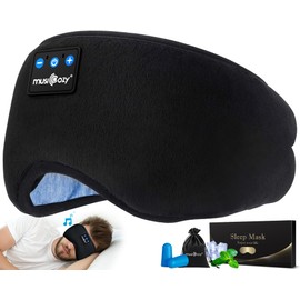 MUSICOZY Sleep Headphones Bluetooth 5.4 Headband Sleeping Eye Mask for Mom Women Men Wireless Music Earbuds Earphones for Side Sleepers Built-in HD Speakers Cool Gadgets Unique Gifts