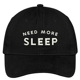 Trendy Apparel Shop Need More Sleep Embroidered Cap Premium Cotton Dad Hat - Black