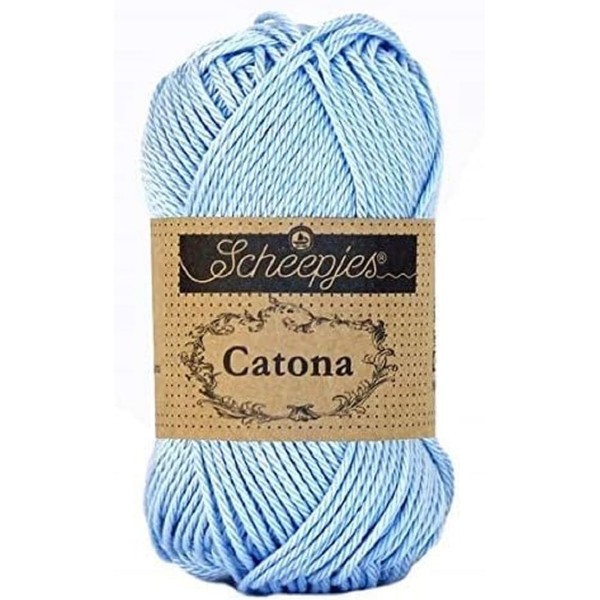 Scheepjes 1677-173 Catona Cotton Yarn, 173 Bluebell, 1 x 25 g