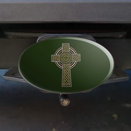 GRAPHICS & MORE Celtic Christian Cross Irish Ireland Oval Tow Trailer Hitch Cover Plug Insert