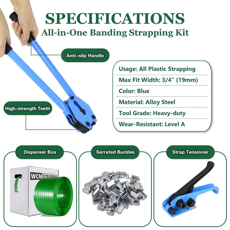 Banding Strapping Kit, Pallet Strapping Kit, Packaging Banding Tool with