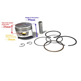 Piston Kit Assy Ring Set Pin Clip for Honda GX240 13101-ZE2-010 and 8HP Engines 73MM Lawn Mower Trimmer Motor Engine