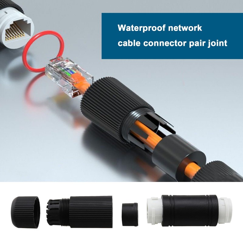 LT Easiyl Pack of 2 RJ45 Coupler Waterproof Connector IP67